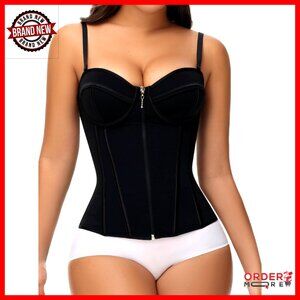Waist Trainer Corset Shapewear Bustier Tank Tops Tummy Control Adjustable Straps